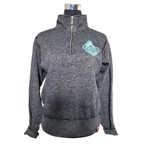 MUSKOKA Bear Wear 3/4 Zip Long Sleeve Gray Sweatshirt Size XS